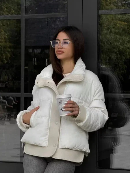 Демісезонна куртка D&V couture молочний