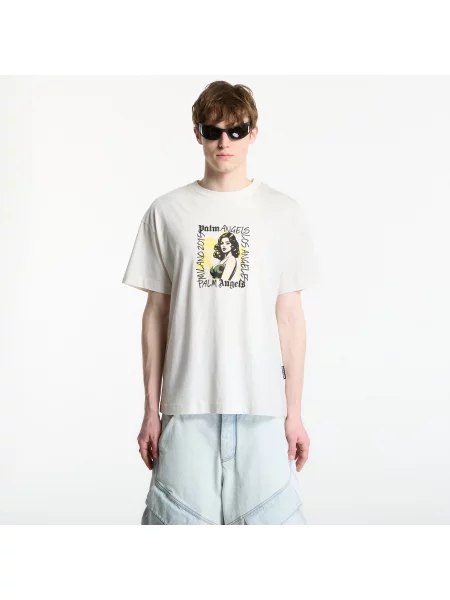 Tricou Palm Angels Pinup Regular T-Shirt UNISEX White/ Green M alb