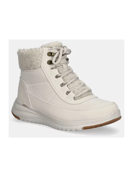 Botki Skechers zamszowe beżowe