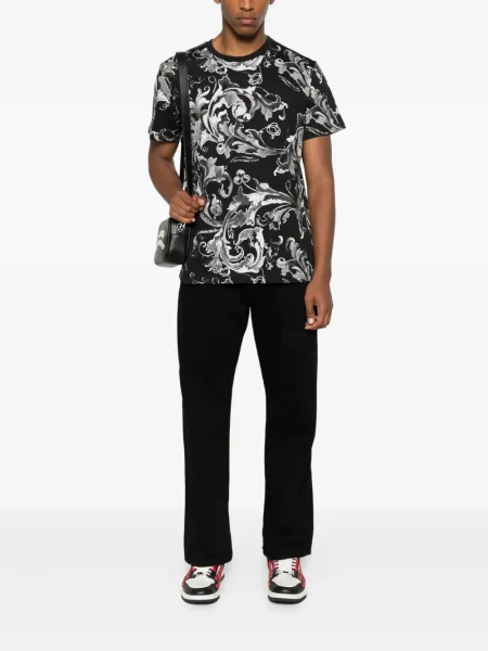 Tricou Versace Jeans Couture cu imagine negru