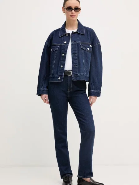 Calvin Klein Jeans De blugi geacă TRUCKER | Relaxed fit negru