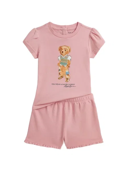 Koszulka polo dziecięca Polo Ralph Lauren różowa