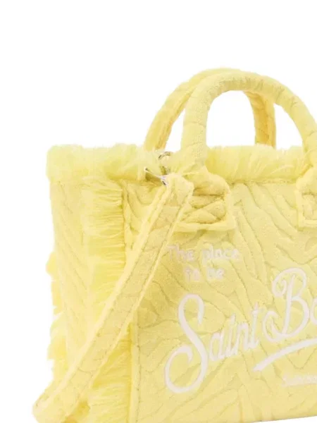 Geantă shopper Mc2 Saint Barth cu model zebră galben