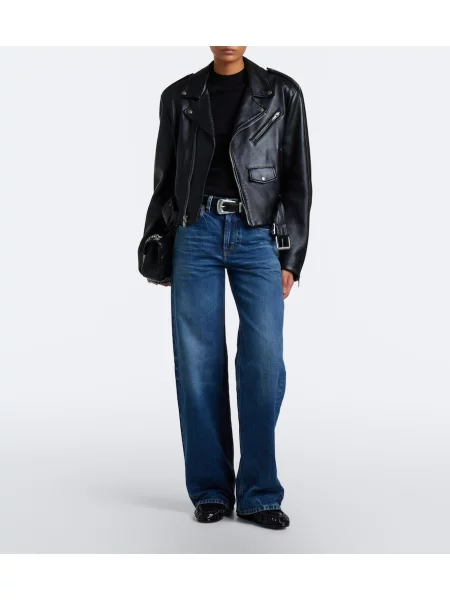 Μεταξωτός τοπ Saint Laurent μαύρο