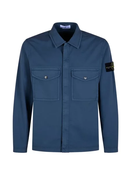 Cămașă Stone Island cu strasuri albastru