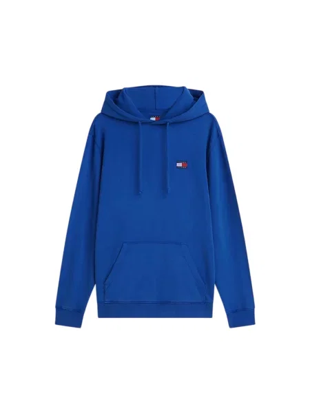 Bluza z kapturem Tommy Jeans z kapturem niebieska