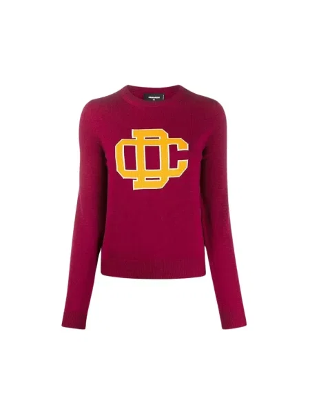 Sweter Dsquared2 wełniany czerwony