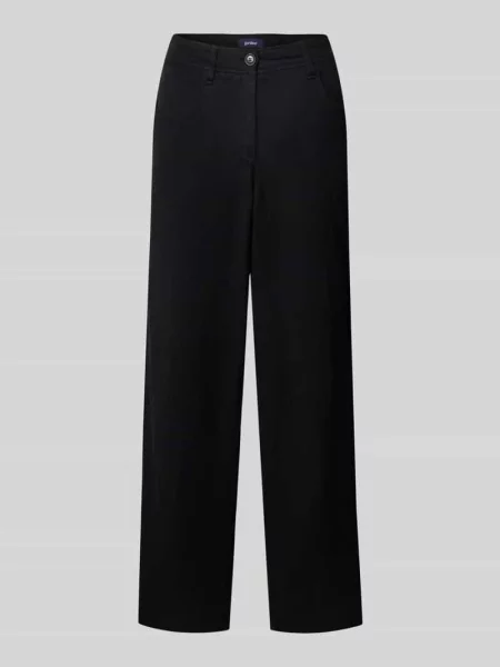 Spodnie z mieszanki lyocellu z wpuszczanymi Gardeur czarne