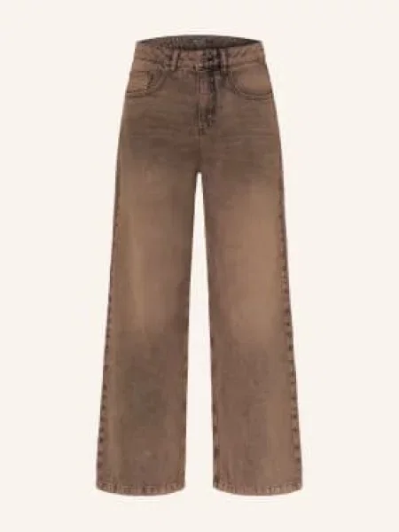 Marc Aurel Džíny Se Širokými Nohavicemi brown denim hnědé
