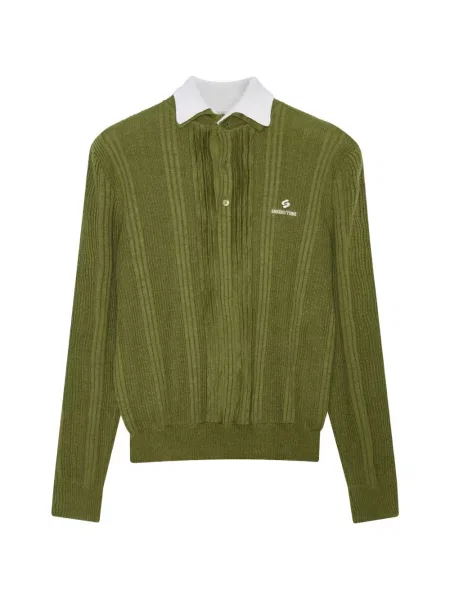 Top Shushu/tong cu broderie verde
