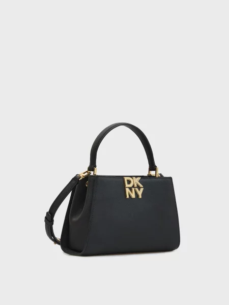 Шкіряна сумка Dkny чорна