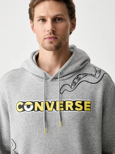 Converse kapucnis melegítőfelső pamuttal x Minions & Monsters szürke