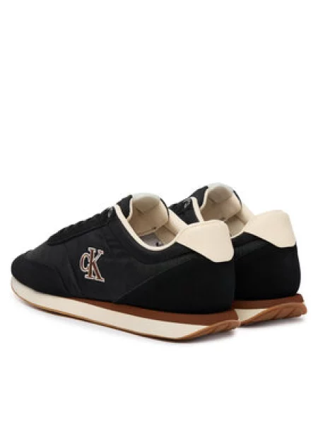 Calvin Klein Nizke superge RETRO RUNNER ESS kremna / temno rjava črna