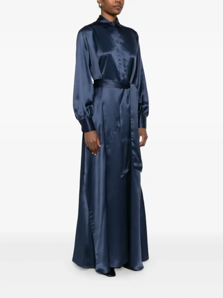 Rochie maxi Kiton de costum albastru