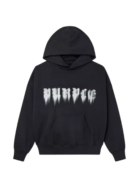 Hanorac cu glugă Purple Brand cu imagine negru
