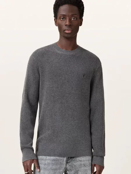 AllSaints pulover pentru bărbați cu amestec de lână gri