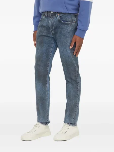 Ретро слаб дънки skinny fit Levi's® с разкъсвания синьо