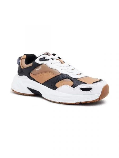 BOSS BLACK Bőr sneakers tornacipő Levitt_Runn_lt fekete