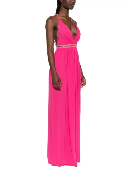Rochie maxi Anna Molinari din dantelă roz