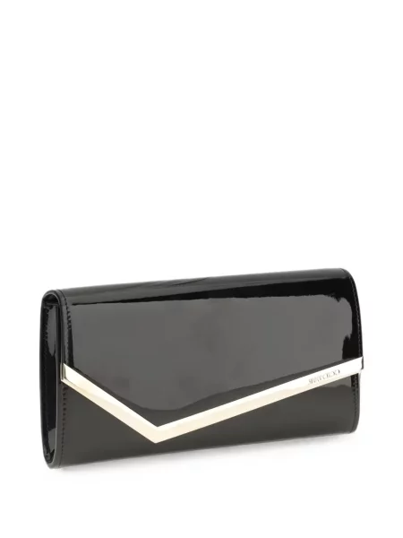 Geantă plic Jimmy Choo din piele negru