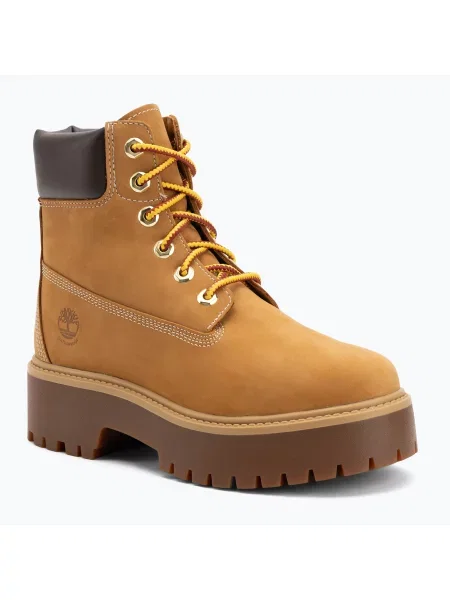 Timberland Šněrovací Kozačky Na Platformě Stone Street tmavě oranžová hnědé