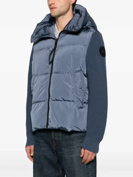Geacă Canada Goose cu glugă albastru