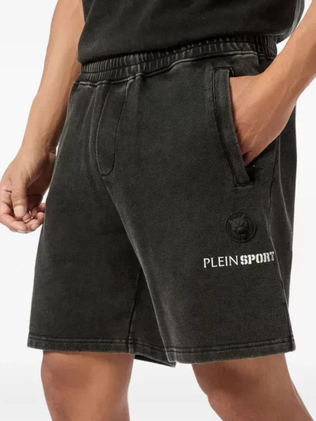 Pantaloni scurți Plein Sport cu imagine negru