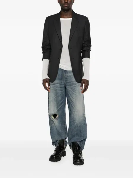 Едноредни блейзър Mm6 Maison Margiela сиво