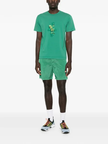 Slip de baie Stone Island cu strasuri verde