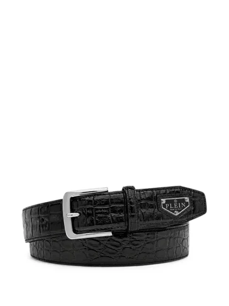 Cu centură curea Philipp Plein din piele negru