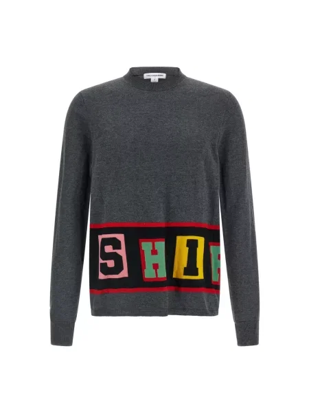 Sweter Comme Des Garcons wełniany szary