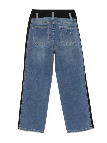 Jeansy dziecięce Twinset niebieskie