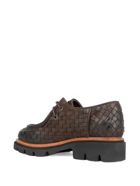 Лоуфъри Sergio Moretti Firenze с връзки с дантела кафяво