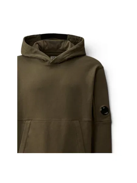 Lniana bluza z kapturem C.p. Company zielona