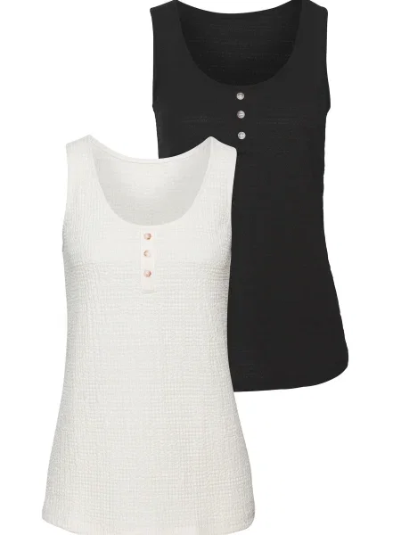 VIVANCE Top negru alb