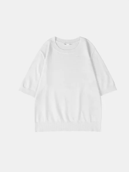 Джемпер з короткими рукавами білий