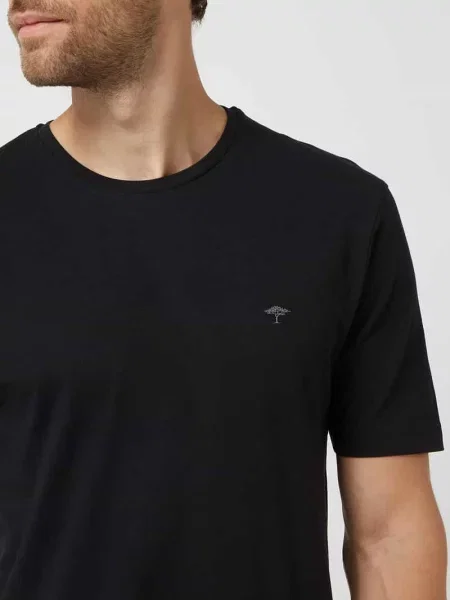 T-shirt z nadrukiem z logo Fynch-hatton czarna