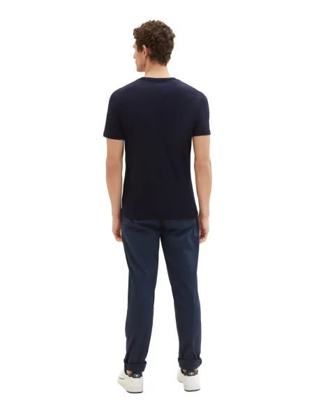 TOM TAILOR Majica marine / nočno modra / marelica bela
