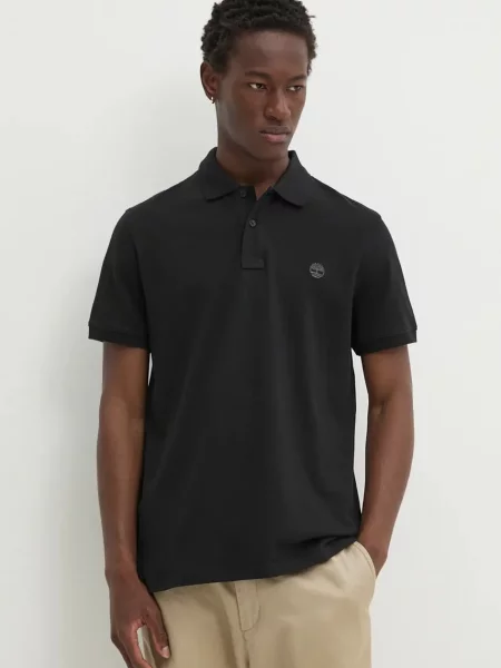 Timberland polo gładki czarny
