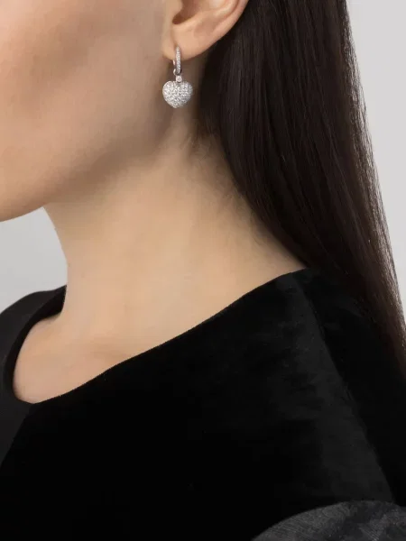 Bílé zlato diamant náušnice Leo Pizzo bílé