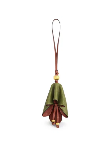 Pandantiv Lauren Ralph Lauren din piele cu model floral verde