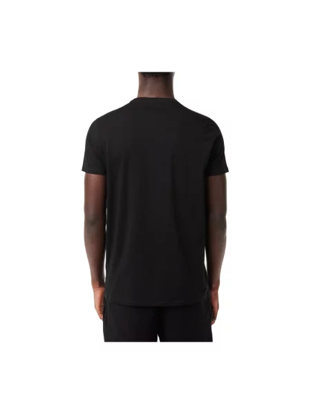 T-shirt z okrągłym dekoltem Lacoste czarna