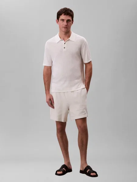 Calvin Klein Jeans szorty dresowe białe