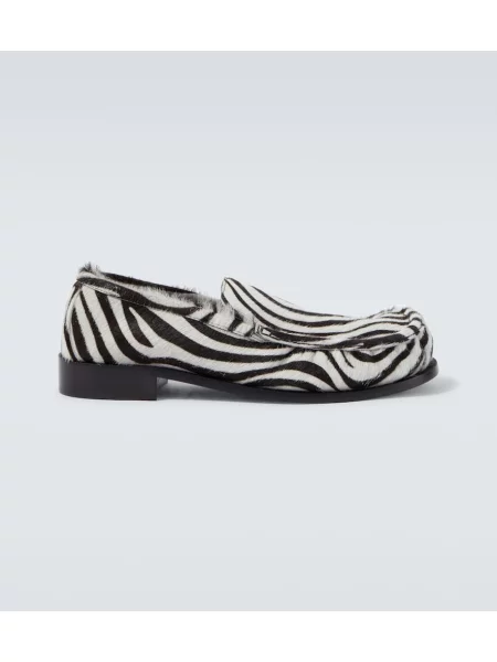 Pantofi loafer Dries Van Noten cu imagine cu imprimeu animal print alb