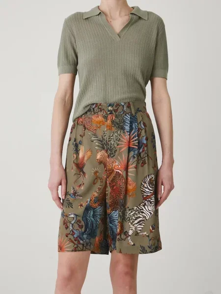 Шорти Medicine візерунок висока посадка зелений