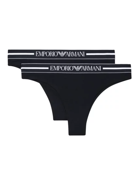 Majtki Emporio Armani z logo czarne