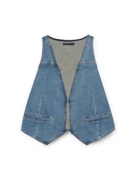 Kamizelka jeansowa Fiorella Rubino niebieska