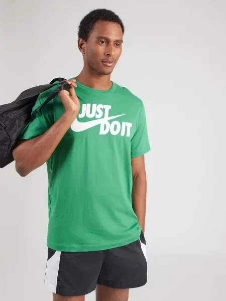 Nike Sportswear Tričko Swoosh zelená biela