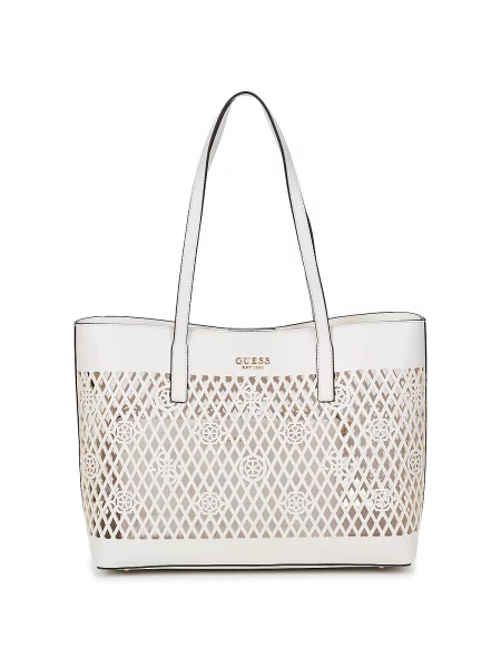 Geantă shopper Guess alb
