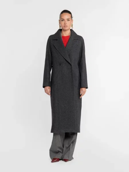 Пальто Arber вовна/поліестер сірий